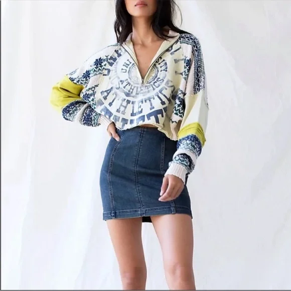 Free People Modern Femme Denim Mini Skirt size women’s 4 - Picture 2 of 8